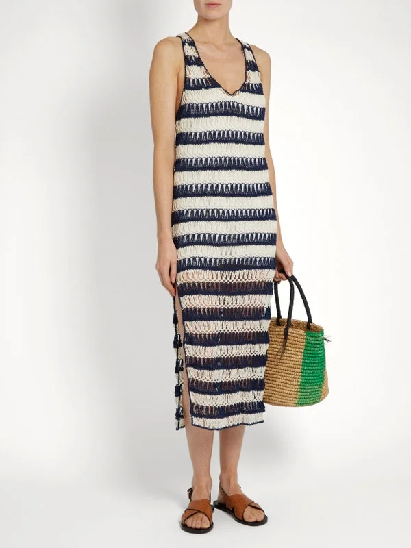 Sneak Peek Sale Crochet Sailor Bardot Maxi Dress