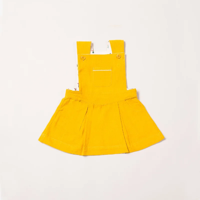 Act Fast Gold Woodland Adventure Pinafore Dress