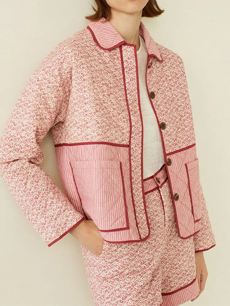 Seasonal Sale Znbbw Contrast Printed Cotton Coat Shorts Outfit Women's Elegant Casual Two Piece Set Female Chic Loose Home Pajamas 2023 Seasonal Sale Znbbw Contrast Printed Cotton Coat Shorts Outfit Women's Elegant Casual Two Piece Set Female Chic Loose Home Pajamas 2023