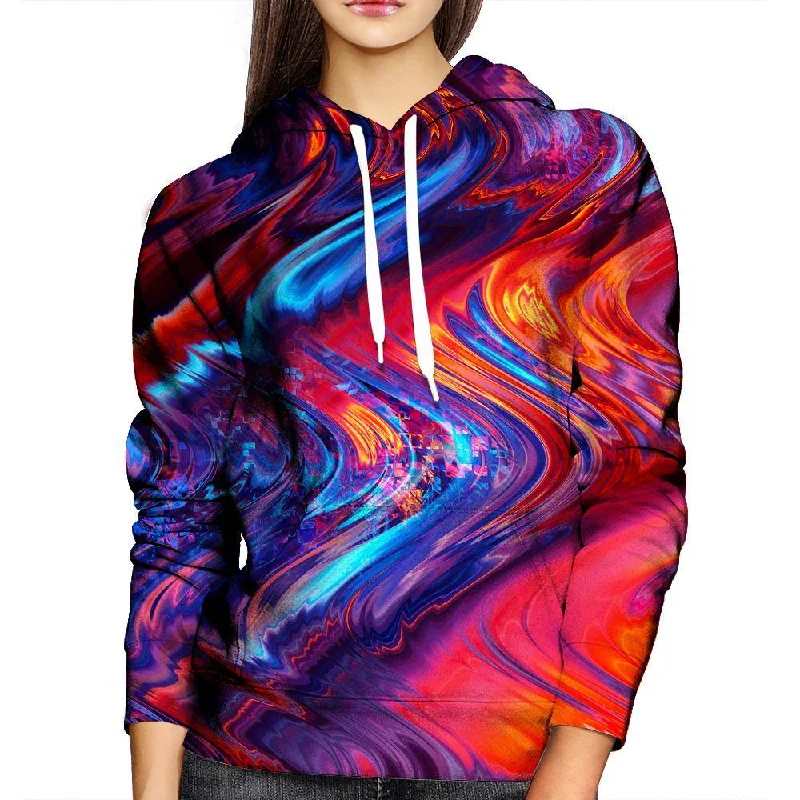 Super Sale Red Beams Womens Hoodie