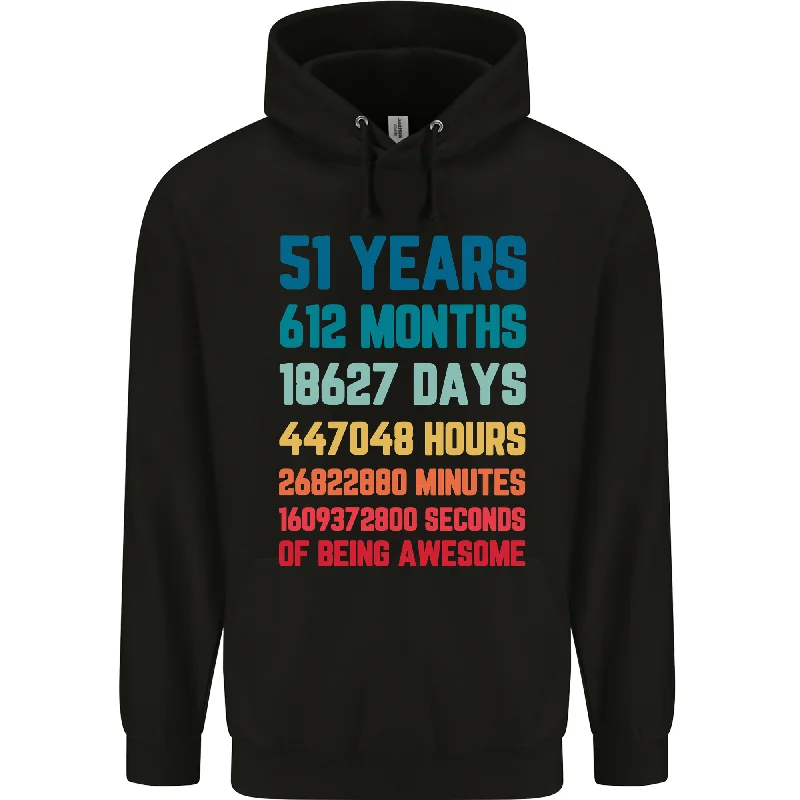 Sale Event 51st Birthday 51 Year Old Mens 80% Cotton Hoodie