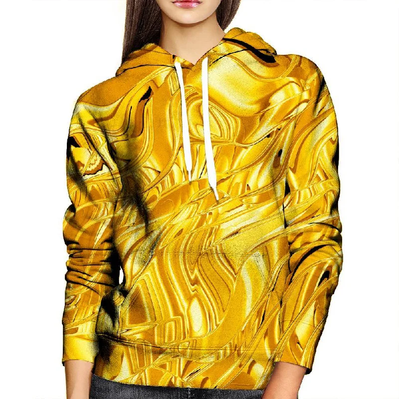 Midnight Madness Gold Womens Hoodie