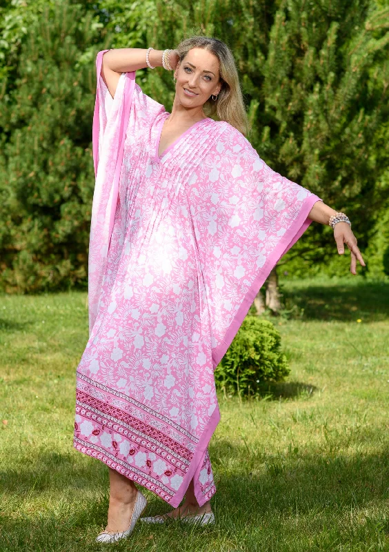 Final Sale Pancho Pink Wit Flowers Dress
