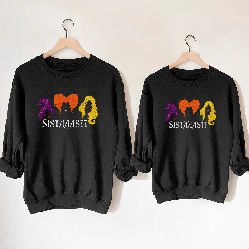 Today’s Deal Sanderson Sisters Matching Halloween Black Sweatshirts