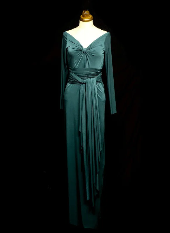 Mega Deal Bespoke Draped Jersey Maxi Dress