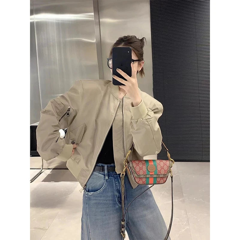 Can't Miss Znbbw Cropped Bomber Jackets Women Y2K Oversized Patchwork Short Coat Harajuku Vintage Korean Pockets Zipper Outerwear Tops Can't Miss Znbbw Cropped Bomber Jackets Women Y2K Oversized Patchwork Short Coat Harajuku Vintage Korean Pockets Zipper Outerwear Tops