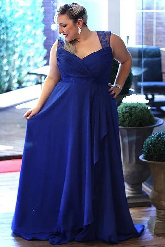 Price Drop Royal Blue Plus Size Sleeveless Floor-length Open Back Chiffon Prom Dresses N529 Price Drop Royal Blue Plus Size Sleeveless Floor-length Open Back Chiffon Prom Dresses N529