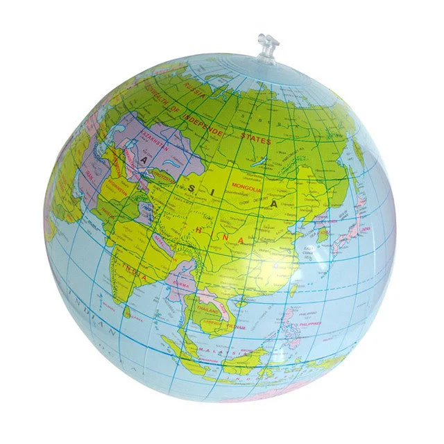 Act Now Inflatable Globe Education Geography Toy Map Balloon Beach Ball 40cm