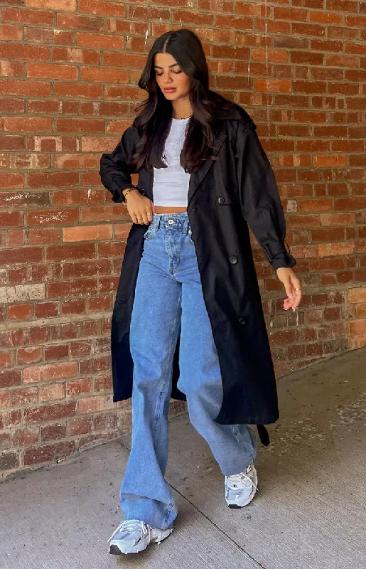 Steals and Deals Giselle Black Trench Coat