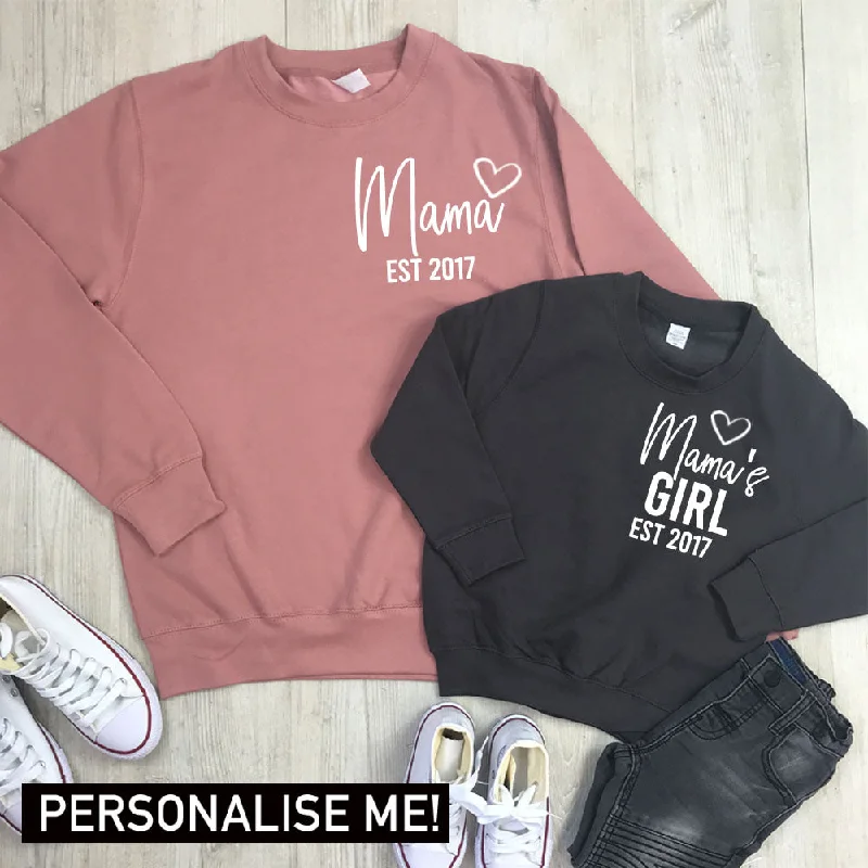 Savings Bonanza Personalised Mama & Girl Established Mum & Kid Matching Sweaters (MRK X) Savings Bonanza Personalised Mama & Girl Established Mum & Kid Matching Sweaters (MRK X)