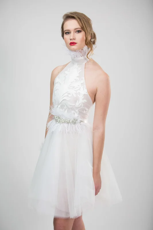 Reduced Prices WHITE LACE TULLE DRESS