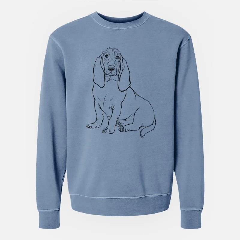 Lowest Prices Doodled Blueberry the Basset Hound - Unisex Pigment Dyed Crew Sweatshirt Lowest Prices Doodled Blueberry the Basset Hound - Unisex Pigment Dyed Crew Sweatshirt
