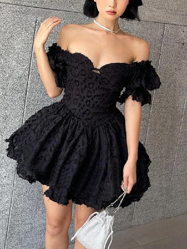 YEAR-End Sale Lolita Summer Vintage High Waist Black Gown Goth Aesthetic Puff Sleeve V-neck Corset Mini Dress YEAR-End Sale Lolita Summer Vintage High Waist Black Gown Goth Aesthetic Puff Sleeve V-neck Corset Mini Dress