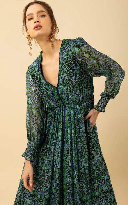 Seasonal Sale Hale Bob - Jennifer Long Sleeve Maxi Dress