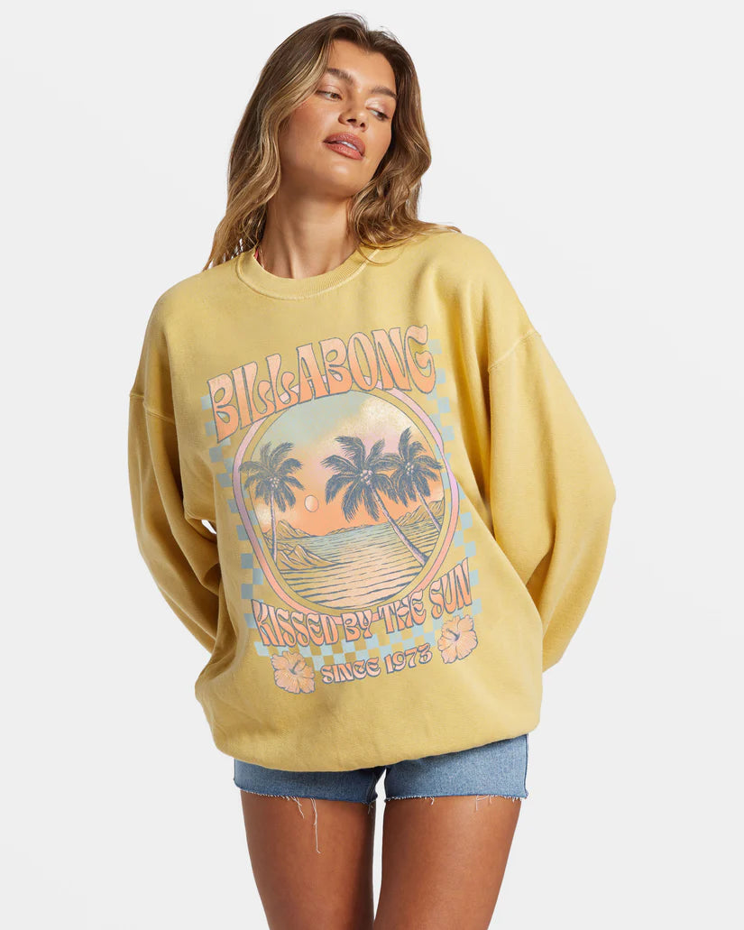 Savings Bonanza Billabong Womens Ride In Crewneck Sweatshirt - YGNO