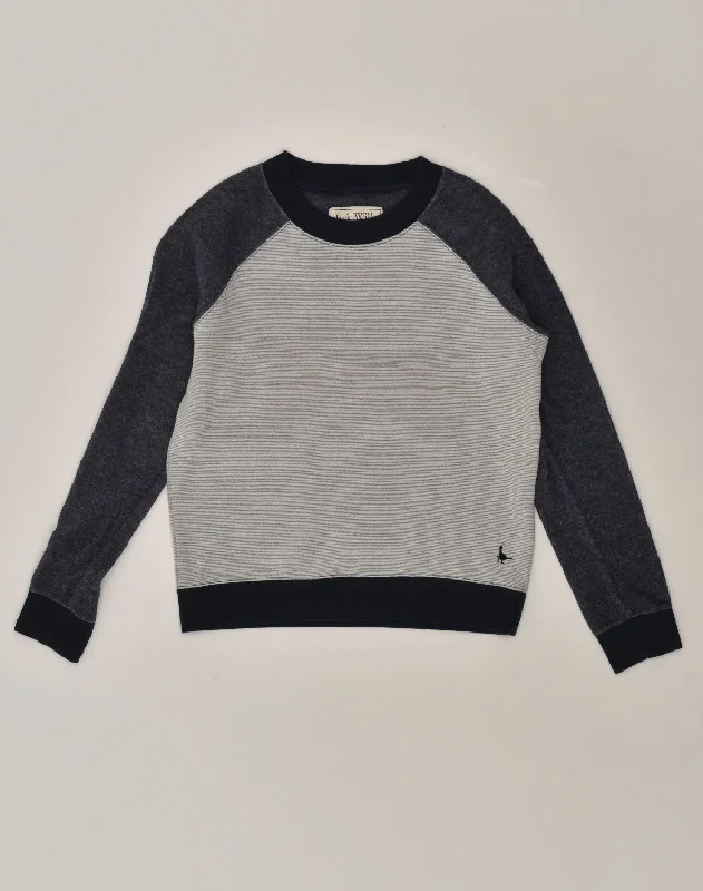 Stock Clearance JACK WILLS Womens Sweatshirt Jumper UK 10 Small Grey Colourblock Cotton