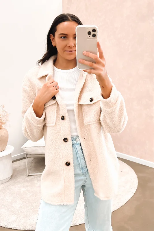 Epic Deals Dollie Shacket Cream