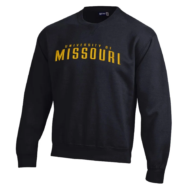 Unbeatable Prices Mizzou Tigers GEAR for Sports University of Missouri Black Crew Sweatshirt Unbeatable Prices Mizzou Tigers GEAR for Sports University of Missouri Black Crew Sweatshirt
