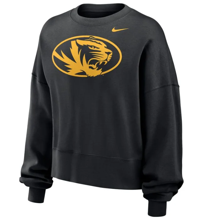 Special Discount Mizzou Tigers Nike® 2024 Women's Oval Tiger Head Phoenix Oversized Black Sweatshirt Special Discount Mizzou Tigers Nike® 2024 Women's Oval Tiger Head Phoenix Oversized Black Sweatshirt