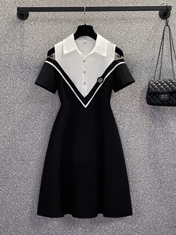 Today's Special Plus Size Black Off Shoulder A Line Shirt Dress