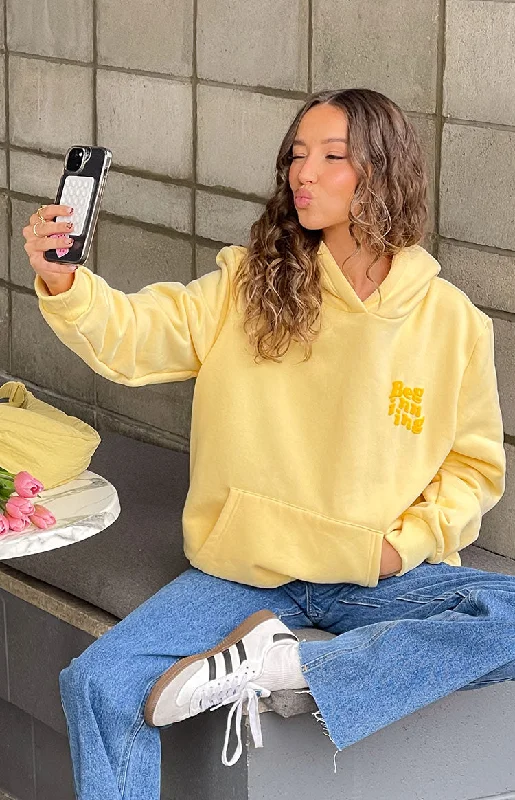 Hurry In Beginning Yellow Snuggle Bubble Hoodie