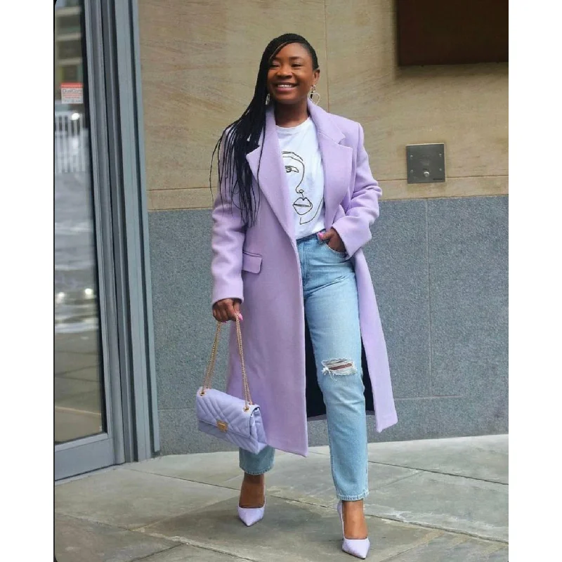 Unbeatable Prices Single Button Long Waterfall Coat