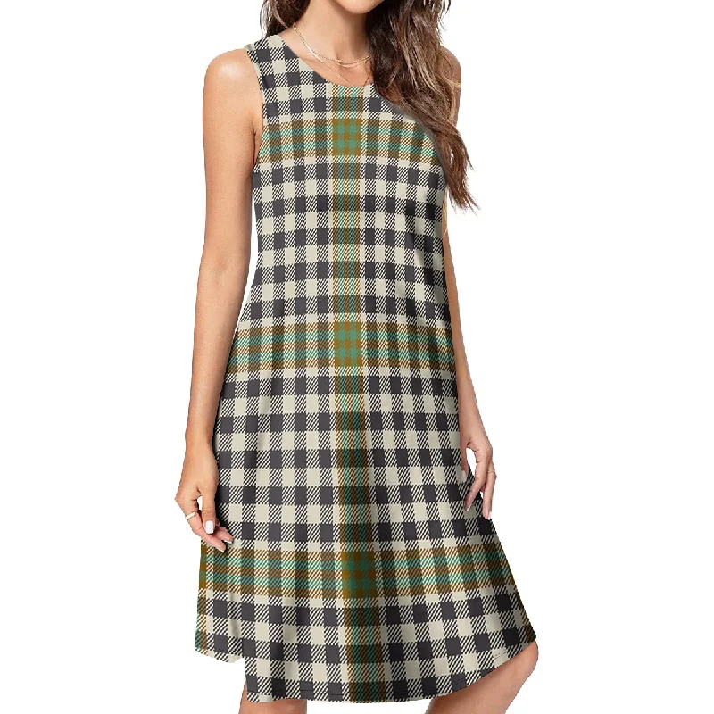 Weekend Flash Sale Burns Check Tartan Womens Casual Dresses