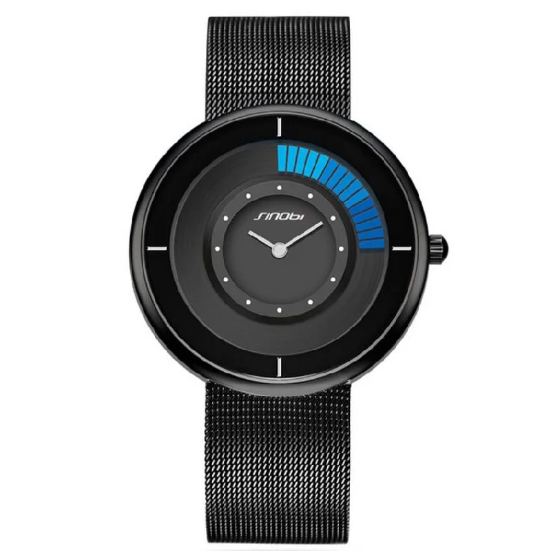 One-DAY Sale SINOBI Fashion Unique Rotating Luxury Ultra-thin Steel Watch