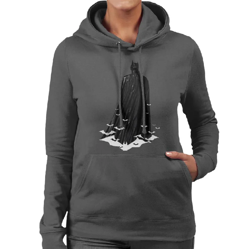 Deal of the Week The Batman Cape White Bat Signals Women's Hooded Sweatshirt
