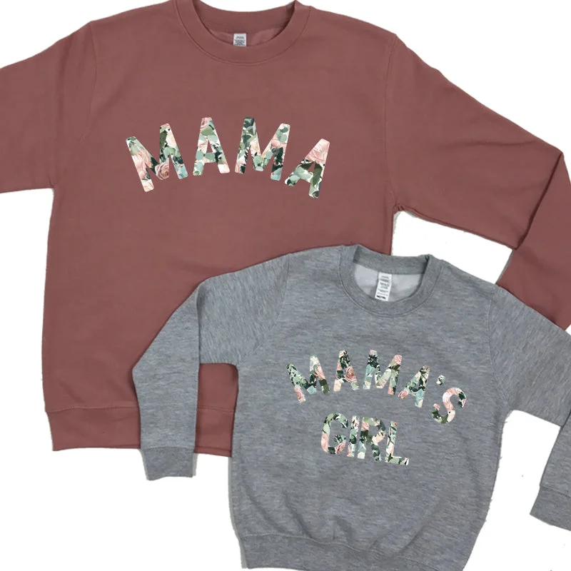 Discount Extravaganza Mama & Mama's Girl Floral Matching Sweatshirts