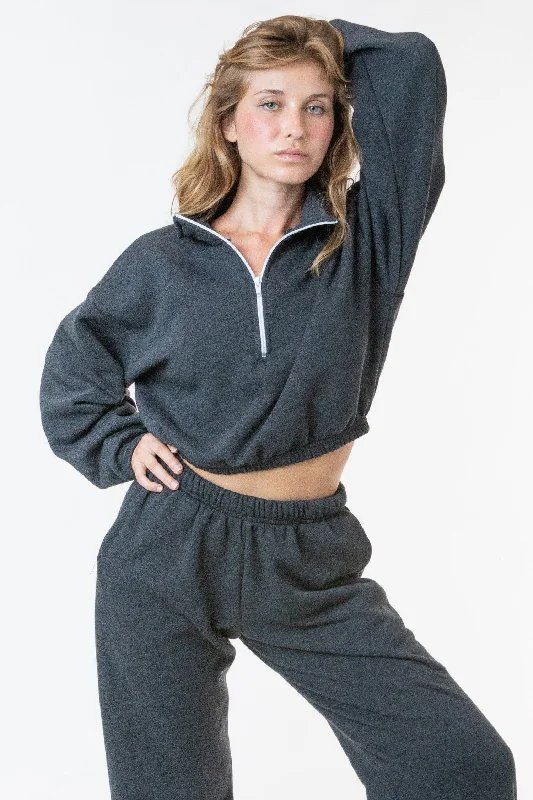 Epic Deals F396 - Flex Fleece Half Zip Cropped Pullover