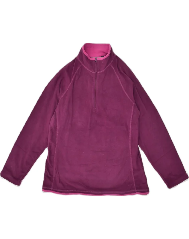 Weekend Special MOUNTAIN WAREHOUSE Womens Zip Neck Fleece Jumper UK 18 XL Maroon Polyester