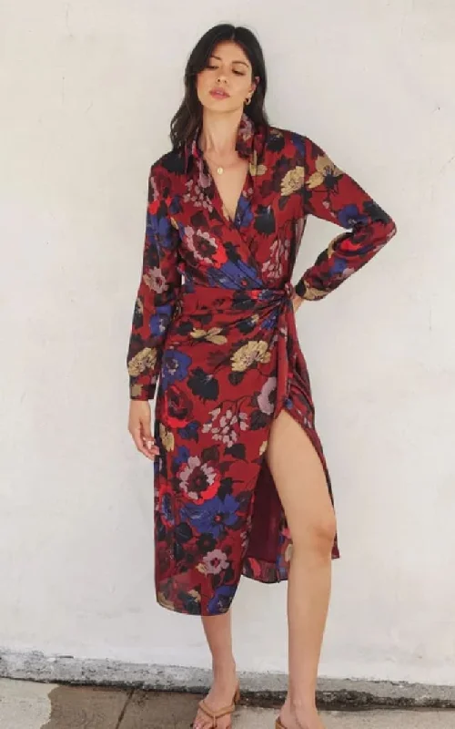 Lowest Prices Dress Forum- Fireplace Midi Shirt Wrap Dress