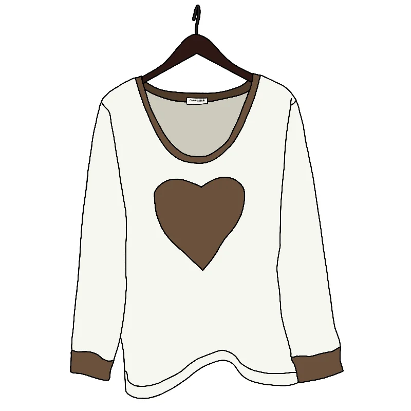 Super Bargain Scoop Neck Boyfriend Sweatshirt - Women’s Clothing