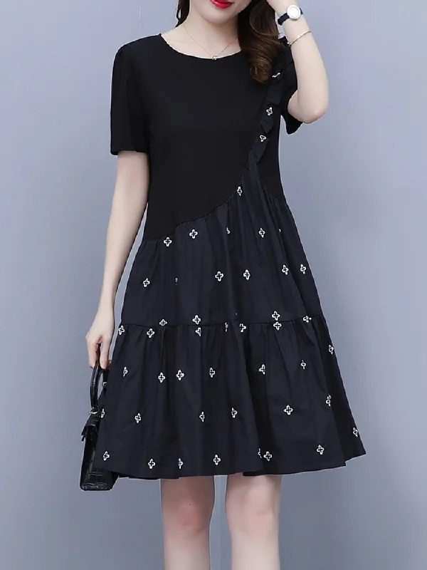 Markdowns Plus Size Black Babydoll Dress