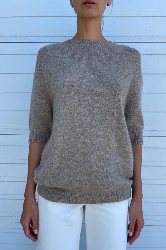 Markdowns Short Sleeve Crewneck Sweater In Moth (Sold Out)