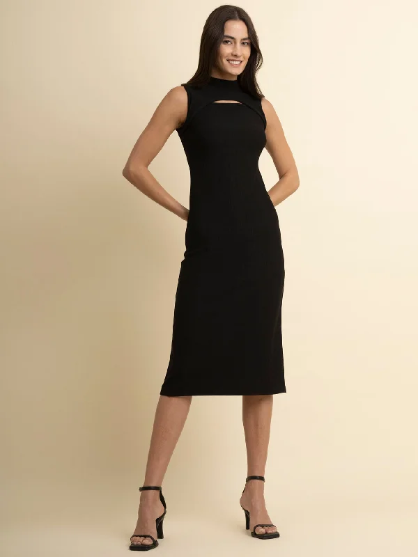 Mega Sale LivIn Cutout Detail Dress - Black