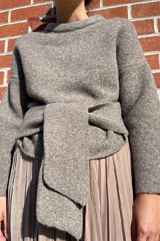 Time-Limited Offer Tie Pullover Sweater