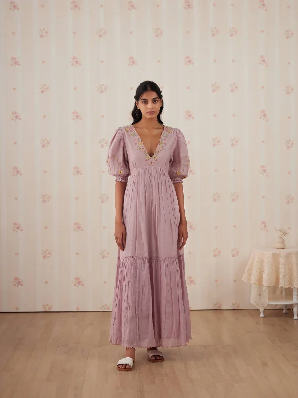 TIME-Limited Offer Lilac Marble Maxi Dress