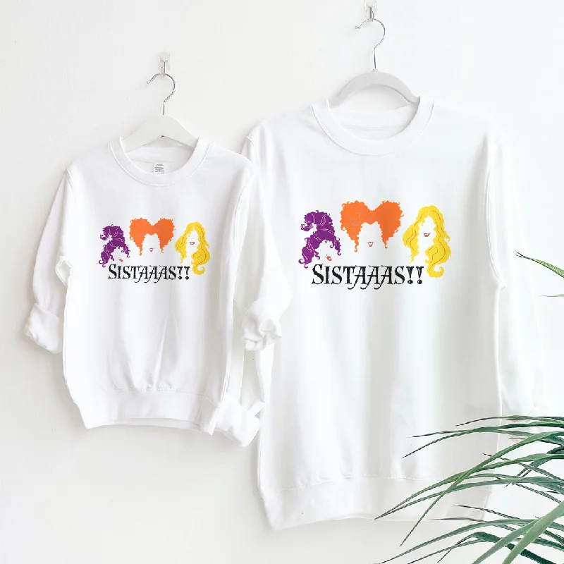 Unmissable Offer Sanderson Sisters Matching Halloween White Sweatshirts
