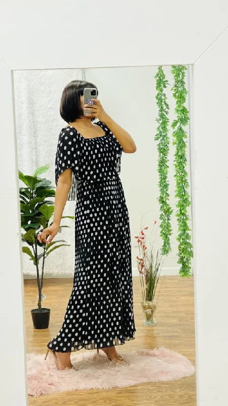 Quick Sale Maxie pleated off shoulder maxi dress