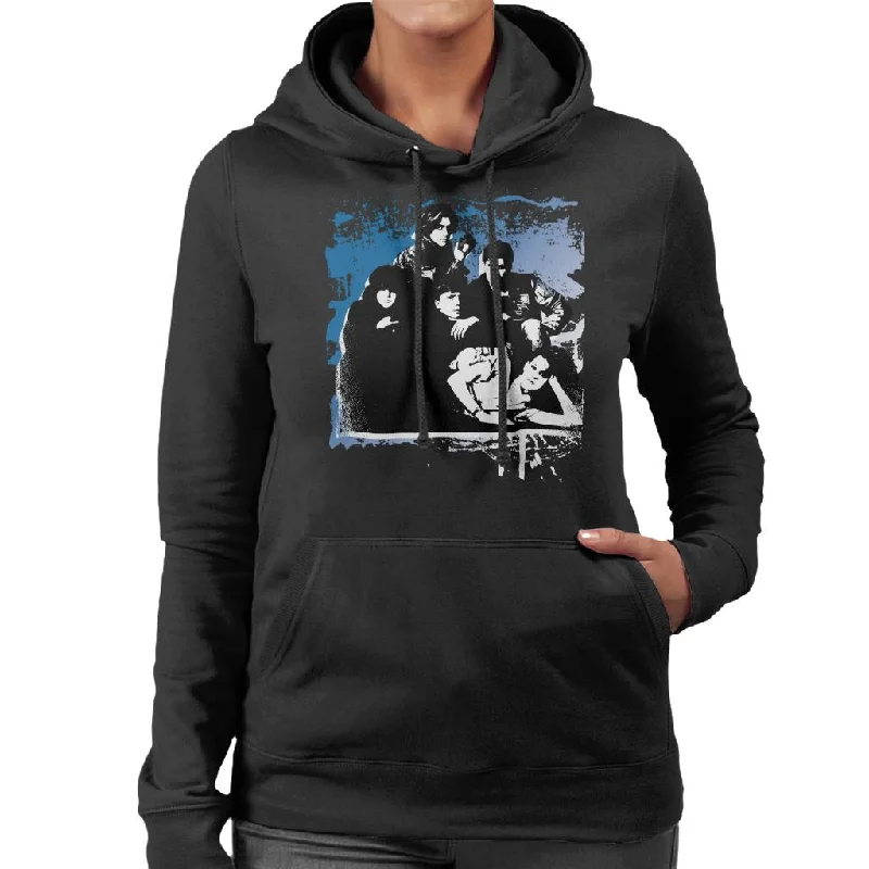 Closeout The Breakfast Club Characters Together Brush Stroke Women's Hooded Sweatshirt