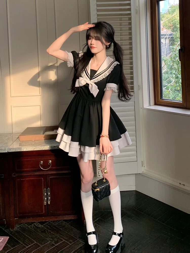Exclusive Offers Sailor Collar Mini Dress