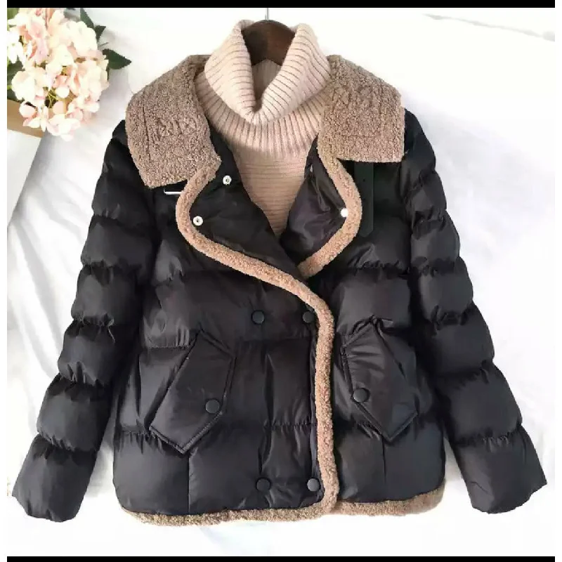 Stock Clearance Thickened Warm Short Cotton Puff Jacket