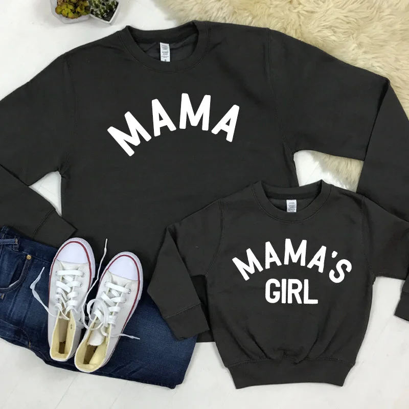 Closeout Sale Mama & Mama's Girl Classic Sweatshirts Storm Grey (MRK X)
