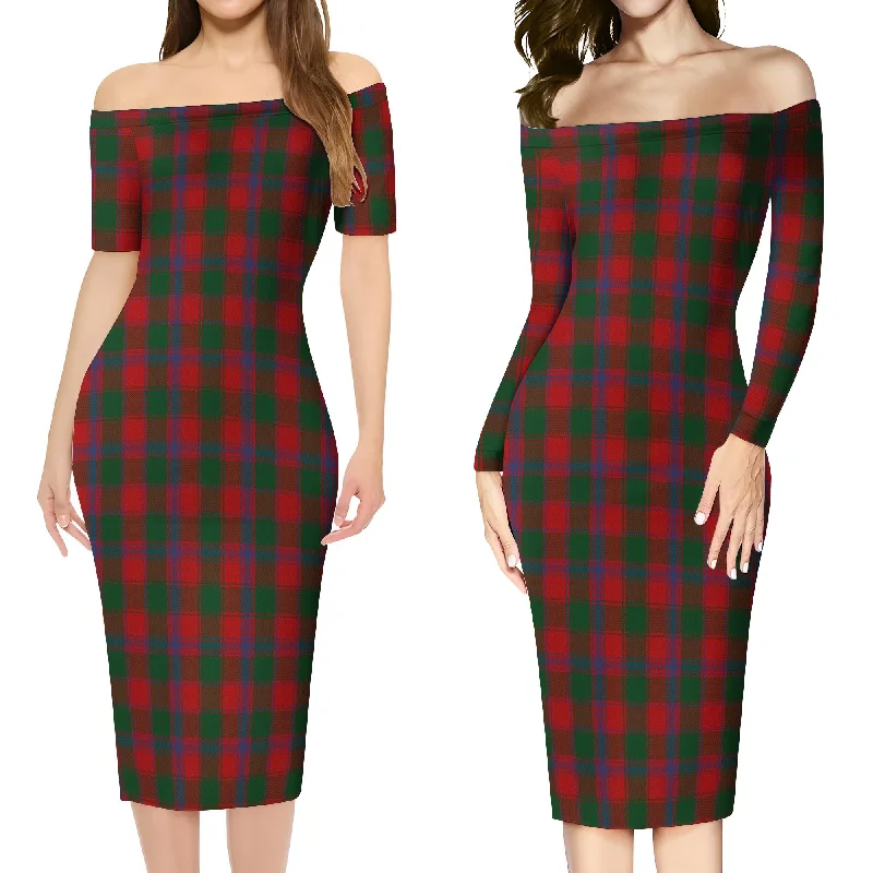 Discount Extravaganza Bruce Old Tartan Off Shoulder Lady Dress