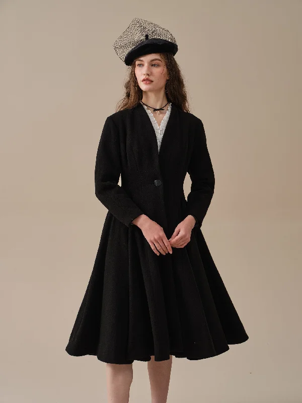 Mega Sale LITTLE WOMEN 22 | WOOL COAT IN BLACK