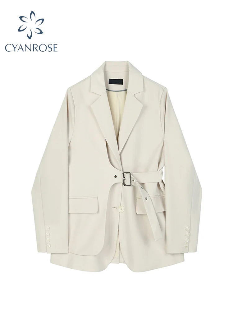 Daily Deals Znbbw Color Elegant Blazer Coat Women Casual Temperament Female Outerwear Jacket Belt Slim 2024 Autumn New Office Ladies Chic Daily Deals Znbbw Color Elegant Blazer Coat Women Casual Temperament Female Outerwear Jacket Belt Slim 2024 Autumn New Office Ladies Chic