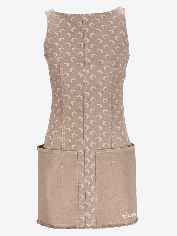 Reduced Prices Moon jacquard twill mini dress
