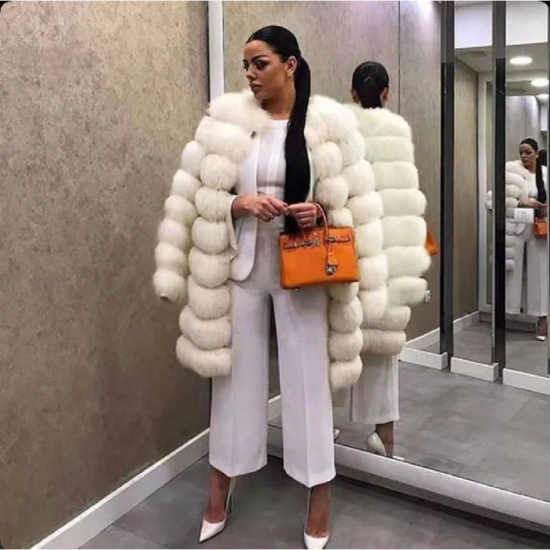Huge Discounts Fox Fur Long Coat